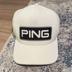 PING Classic White Hat with Black Logo